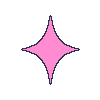 a stylized pink diamond