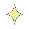 a stylized yellow diamond